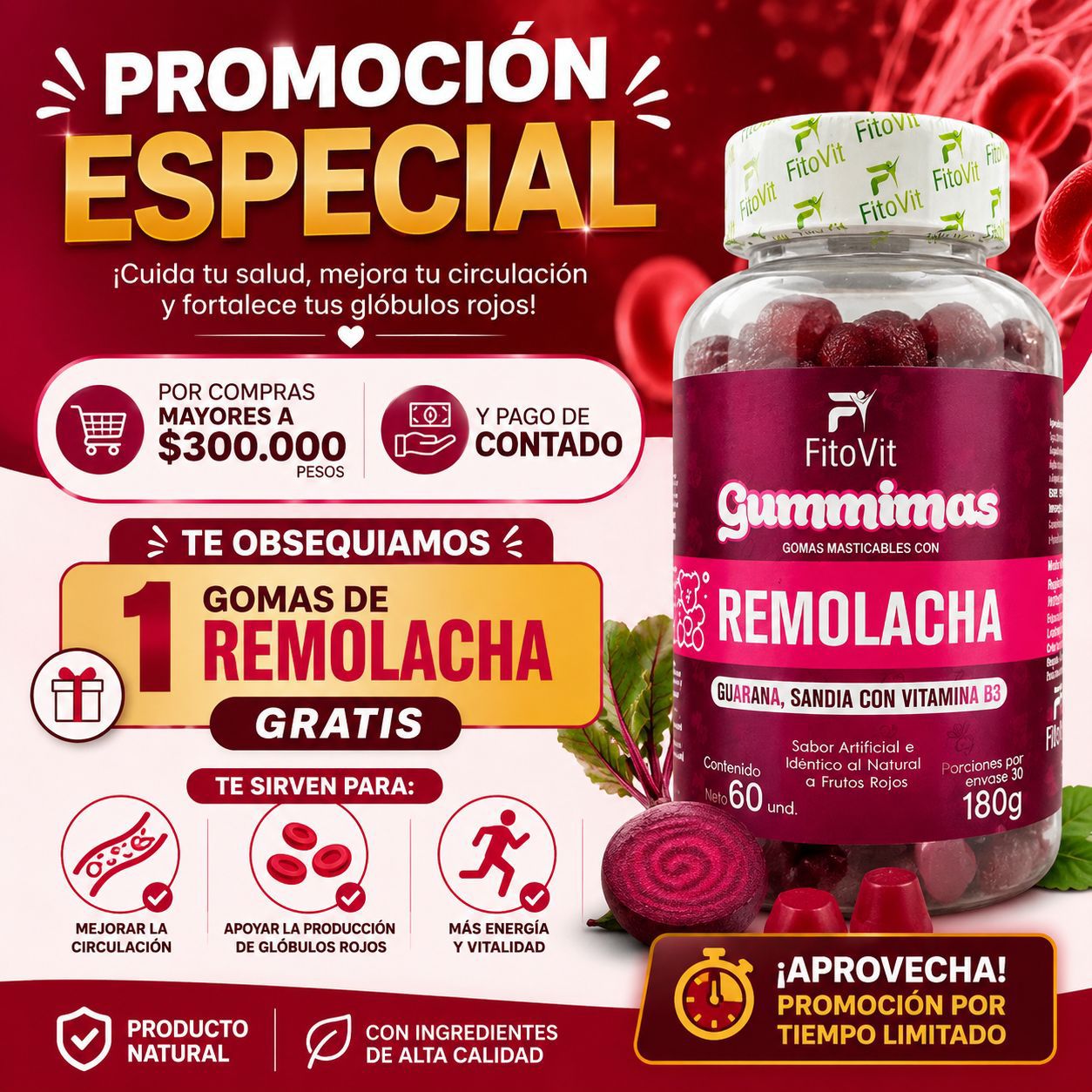 Gummimas Remolacha