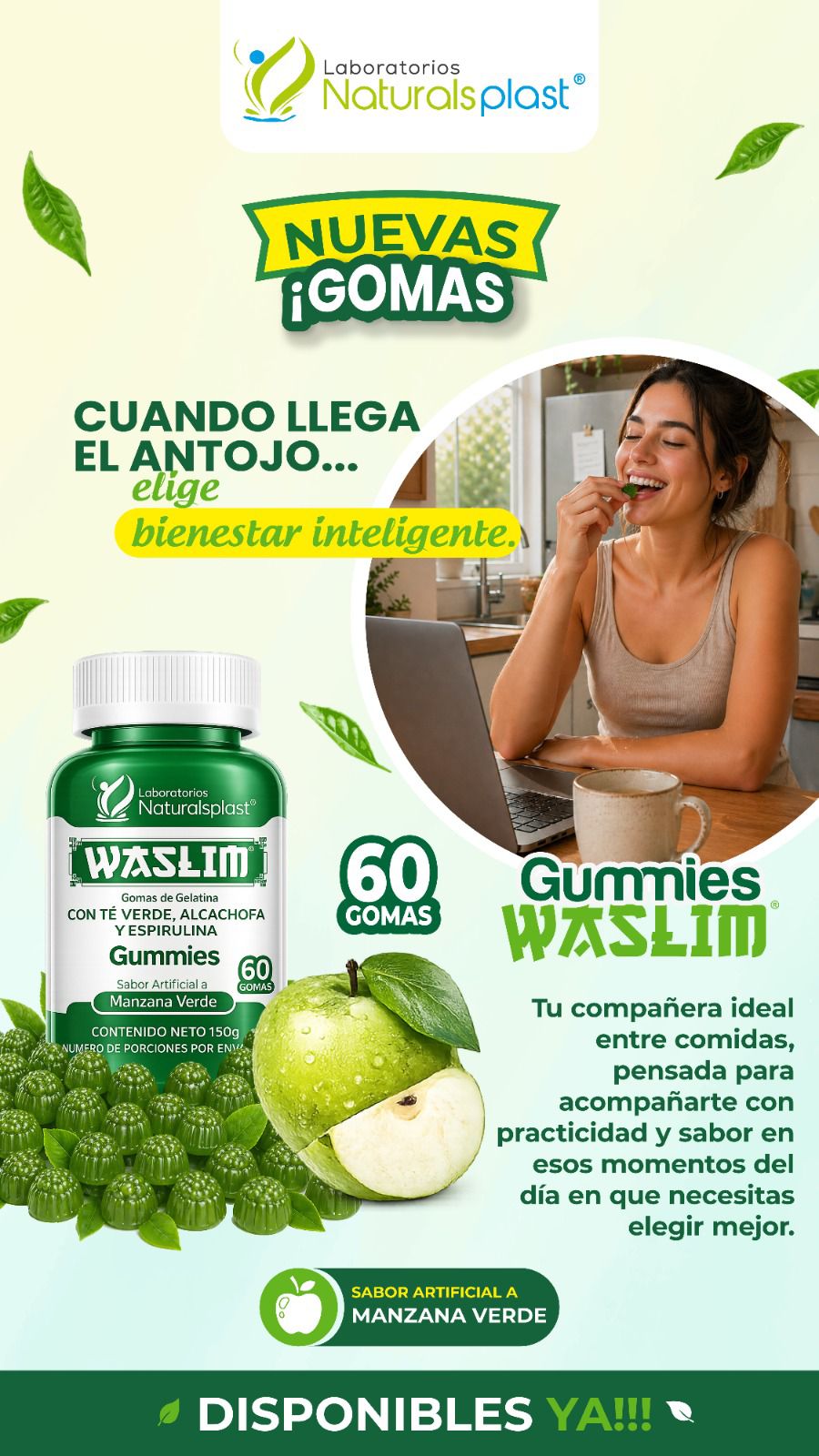Gummies Waslim Manzana Verde