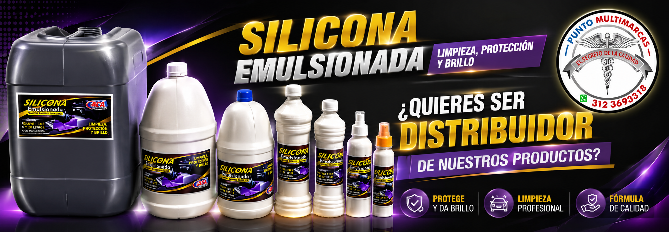Silicona Emulsionada - Limpieza, Protección y Brillo